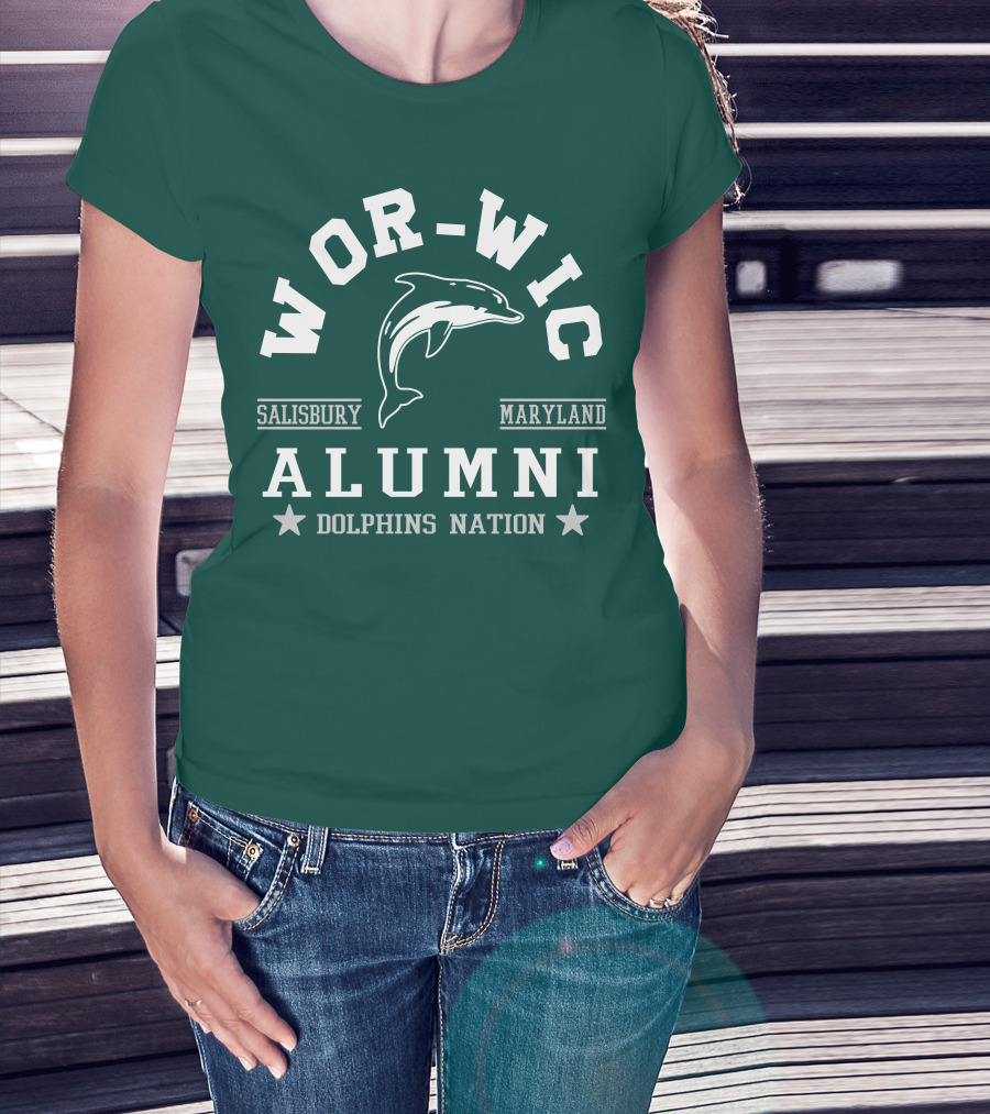Wor-Wic Alumni Dolphins Nation Salisbury Maryland T-Shirt