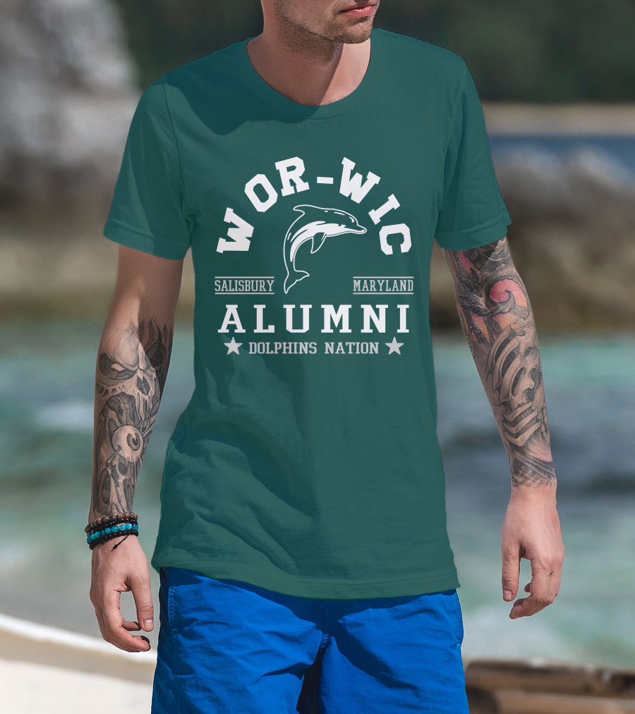 Wor-Wic Alumni Dolphins Nation Salisbury Maryland T-Shirt