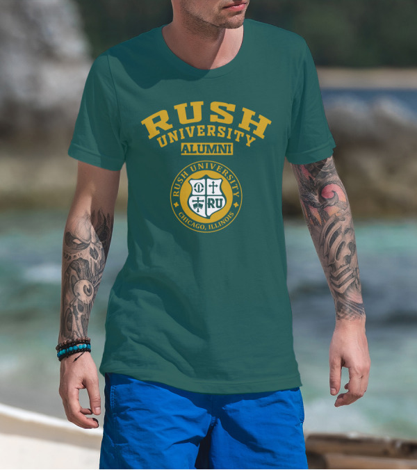 RUSH University Alumni Chicago Illinois Crest T-Shirt