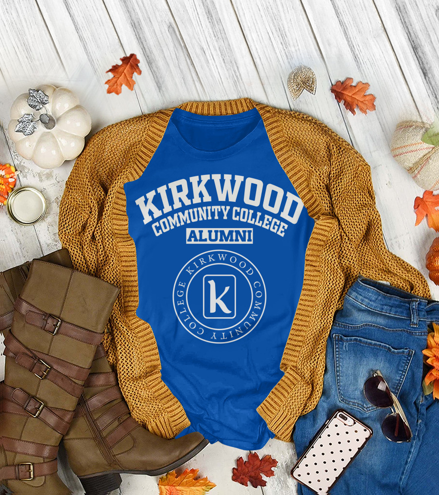 Kirkwood Community College Alumni K Blue Circle T-Shirt
