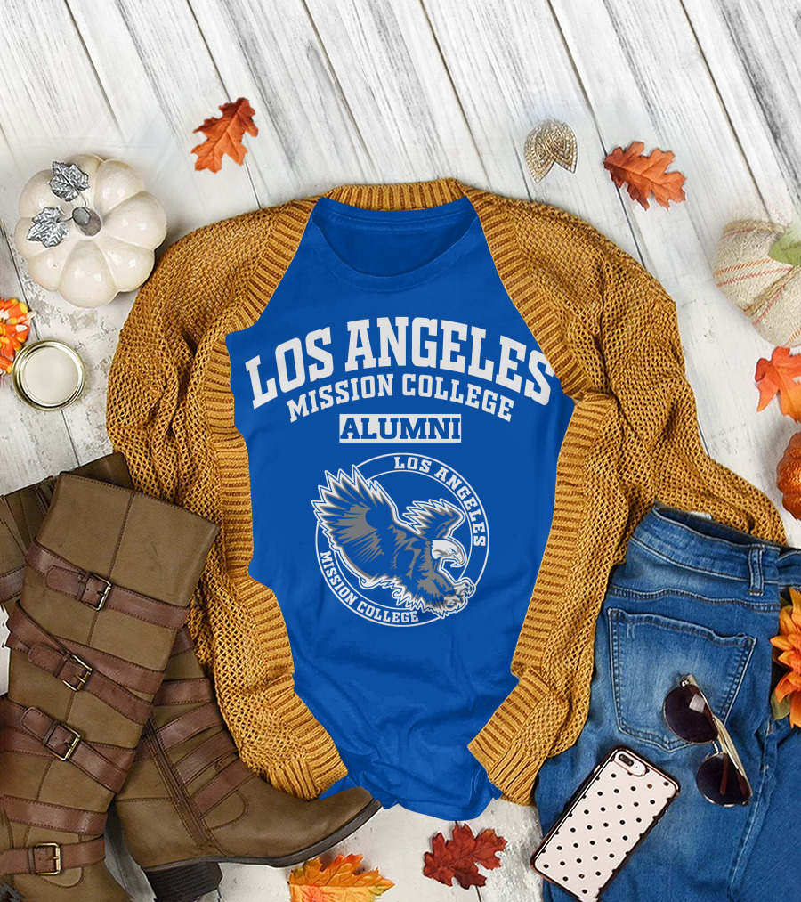 Los Angeles Mission College Alumni Eagle Logo Blue T-Shirt