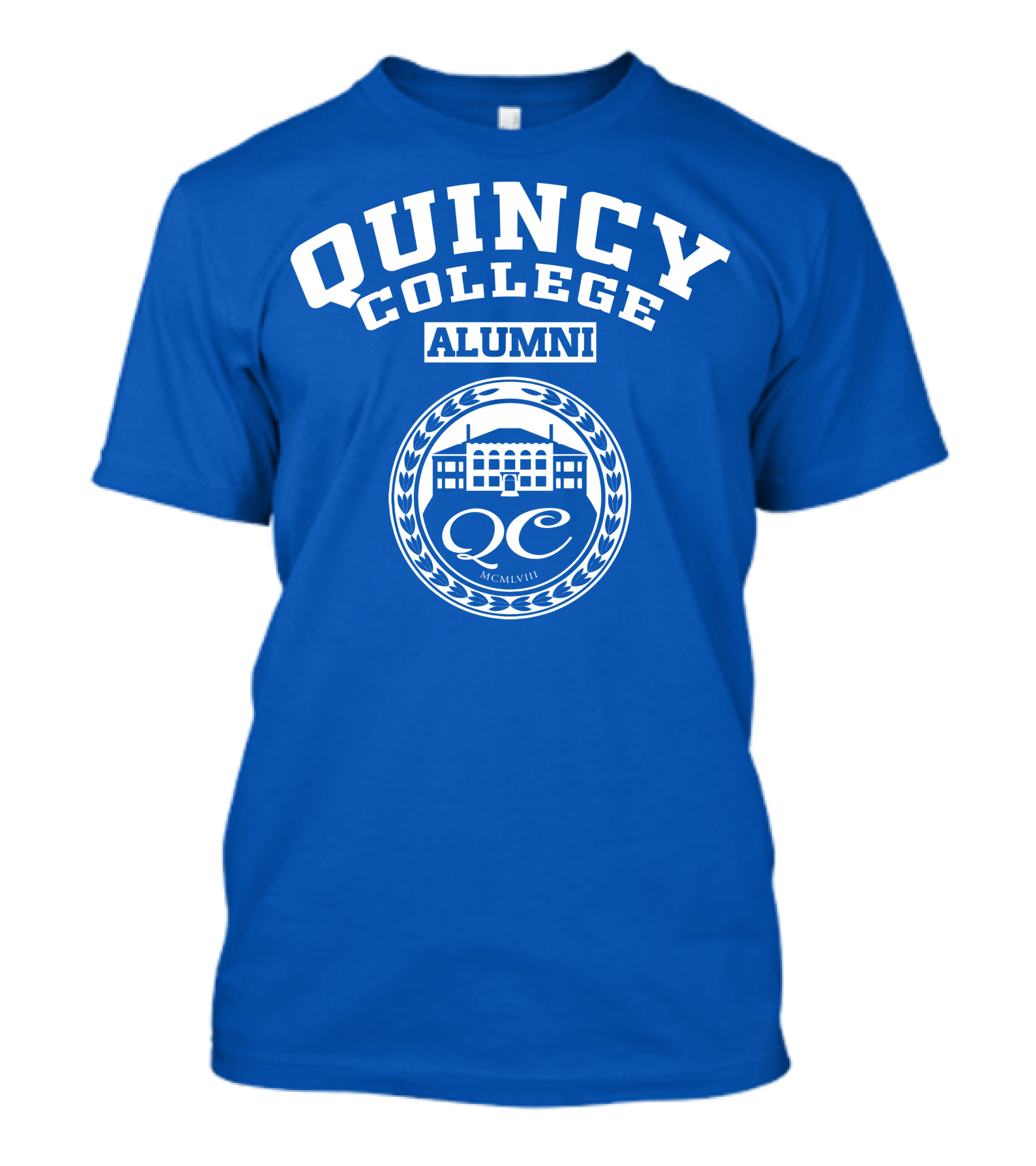 Quincy College Alumni QC MCMLVIII Crest T-Shirt