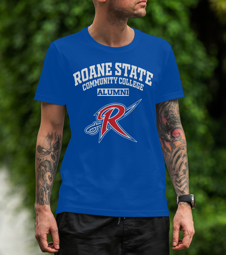 Roane State Community College Alumni With Red R Logo And Sword T-Shirt
