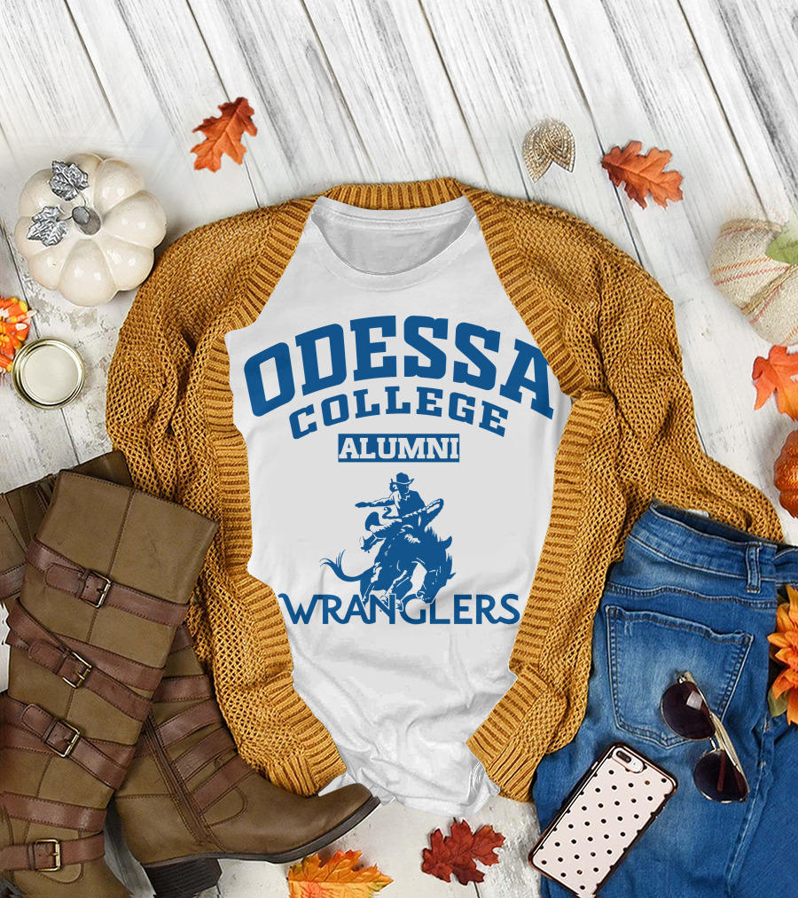 Odessa College Alumni Wranglers Cowboy Rider T-Shirt