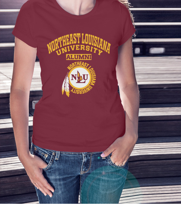 Northeast Louisiana University Alumni NLU Logo With Feathers T-Shirt