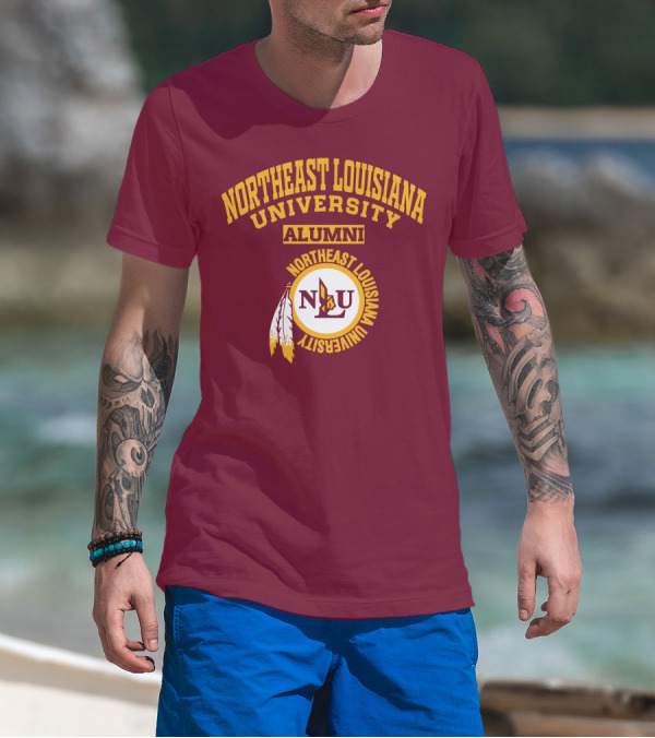 Northeast Louisiana University Alumni NLU Logo With Feathers T-Shirt
