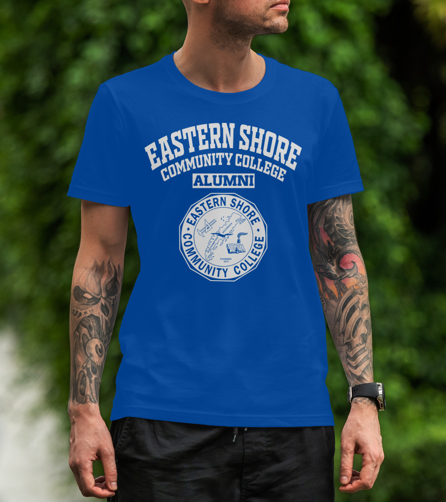 Eastern Shore Community College Alumni Seal Founded 1971 Marine Navigation And Technology T-Shirt