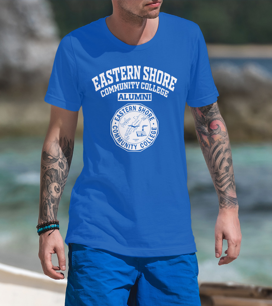 Eastern Shore Community College Alumni Seal Founded 1971 Marine Navigation And Technology T-Shirt