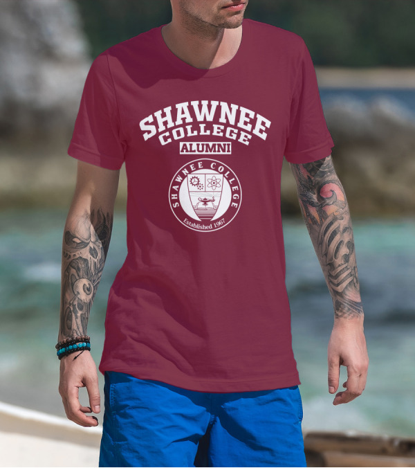 Shawnee College Alumni Established 1967 Circular Emblem With Science And Nature Symbols T-Shirt