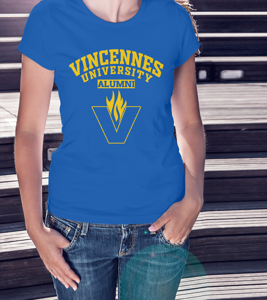 Vincennes University Alumni Flame Logo V T-Shirt