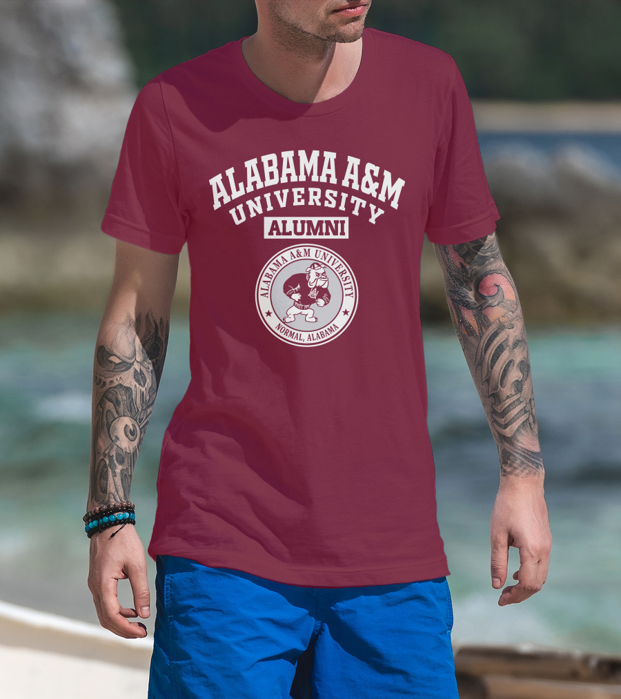 Alabama A&M University Alumni Logo Bulldog Normal Alabama T-Shirt