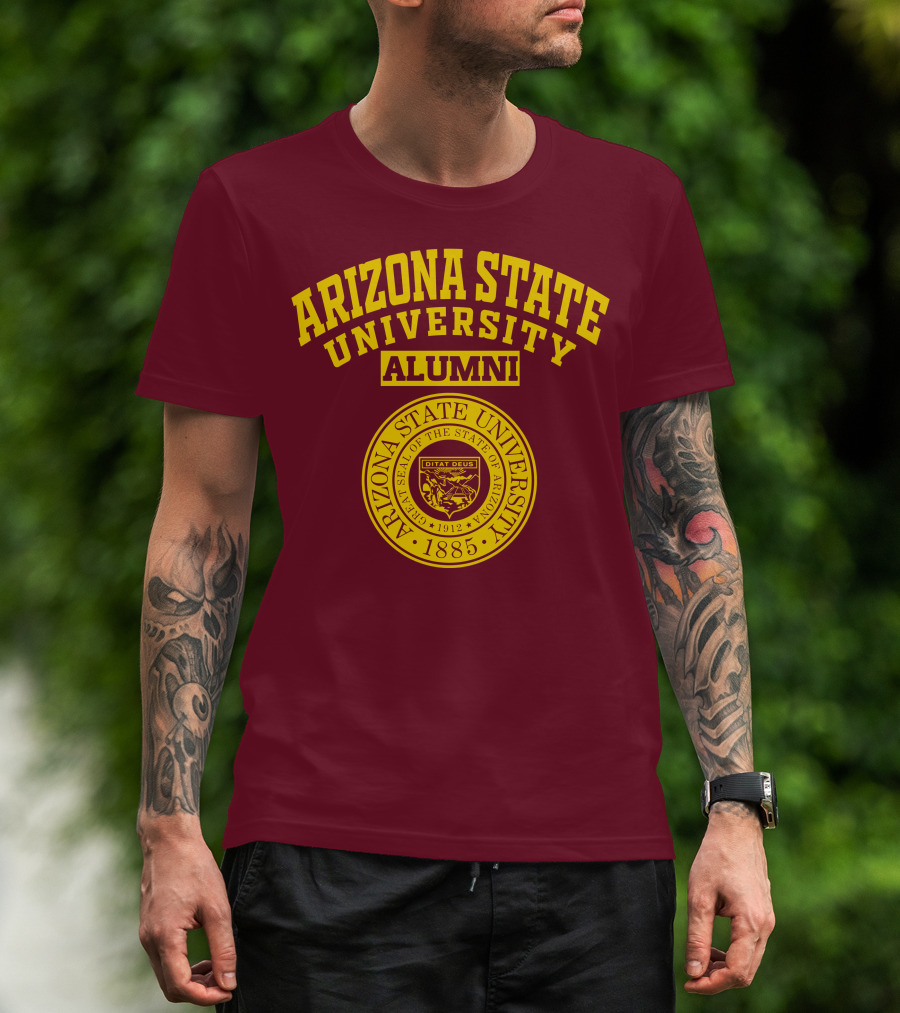 Arizona State University Alumni 1885 Great Seal Ditat Deus T-Shirt