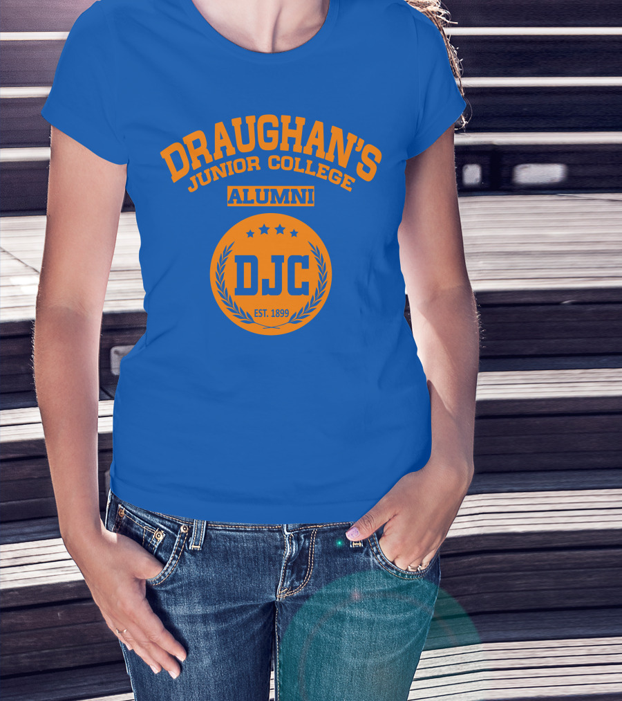 Draughan's Junior College Alumni DJC Est. 1899 Blue And Orange T-Shirt