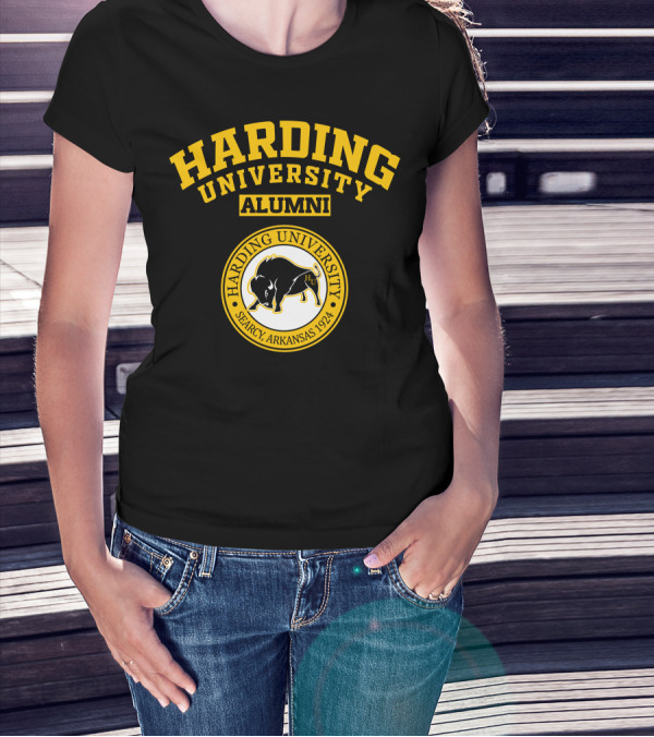 Harding University Alumni Searcy Arkansas 1924 Logo With Bison T-Shirt