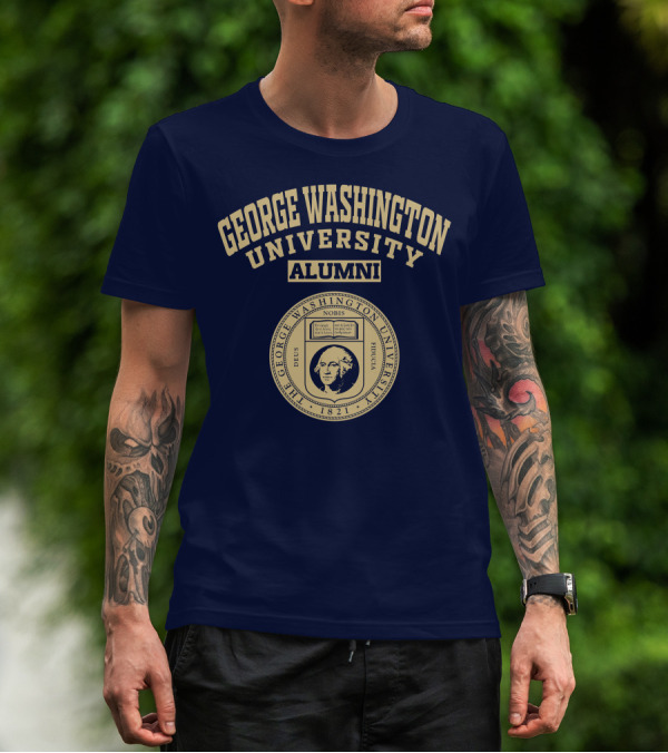 George Washington University Alumni 1821 Seal Nobis Deus Fiducia T-Shirt
