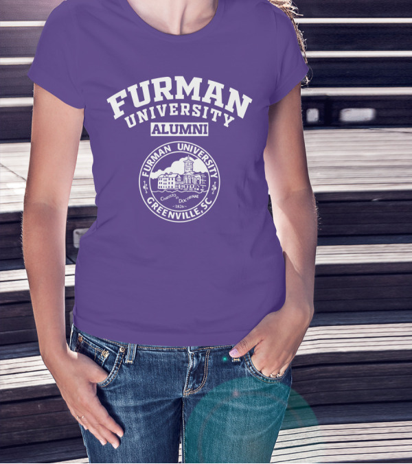 Furman University Alumni Greenville SC Christo Et Doctrinae 1826 T-Shirt