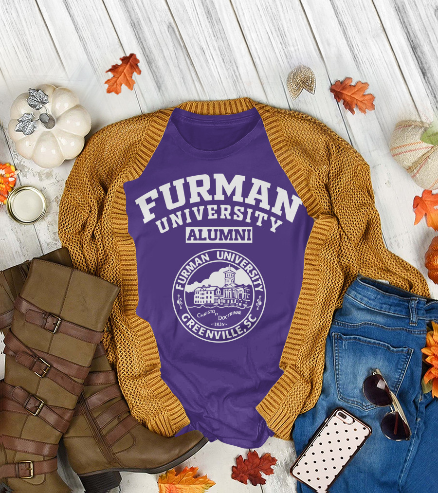 Furman University Alumni Greenville SC Christo Et Doctrinae 1826 T-Shirt