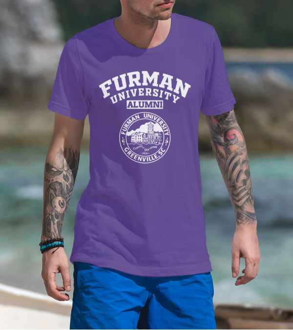 Furman University Alumni Greenville SC Christo Et Doctrinae 1826 T-Shirt