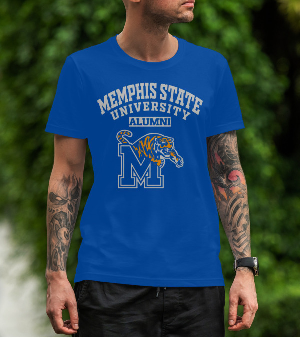 Memphis State University Alumni M Logo With Tiger T-Shirt