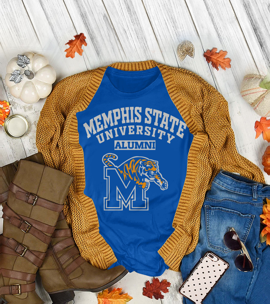 Memphis State University Alumni M Logo with Tiger T-Shirt