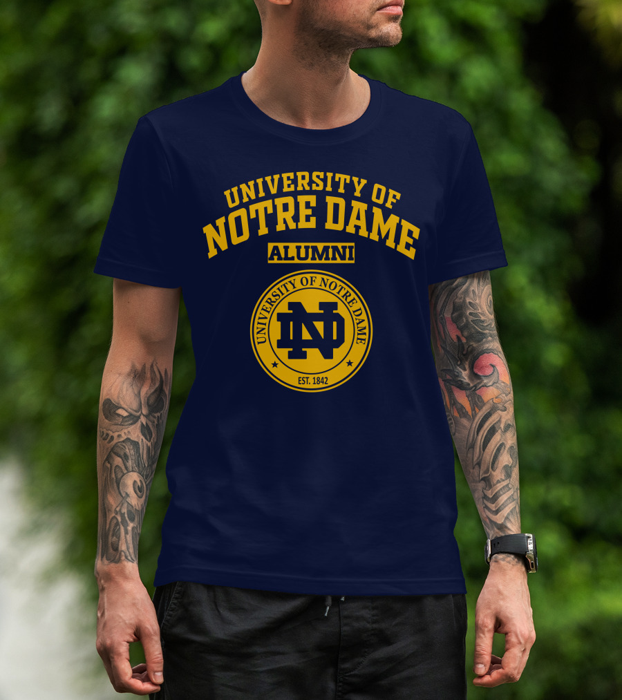 University Of Notre Dame Alumni Logo EST. 1842 T-Shirt