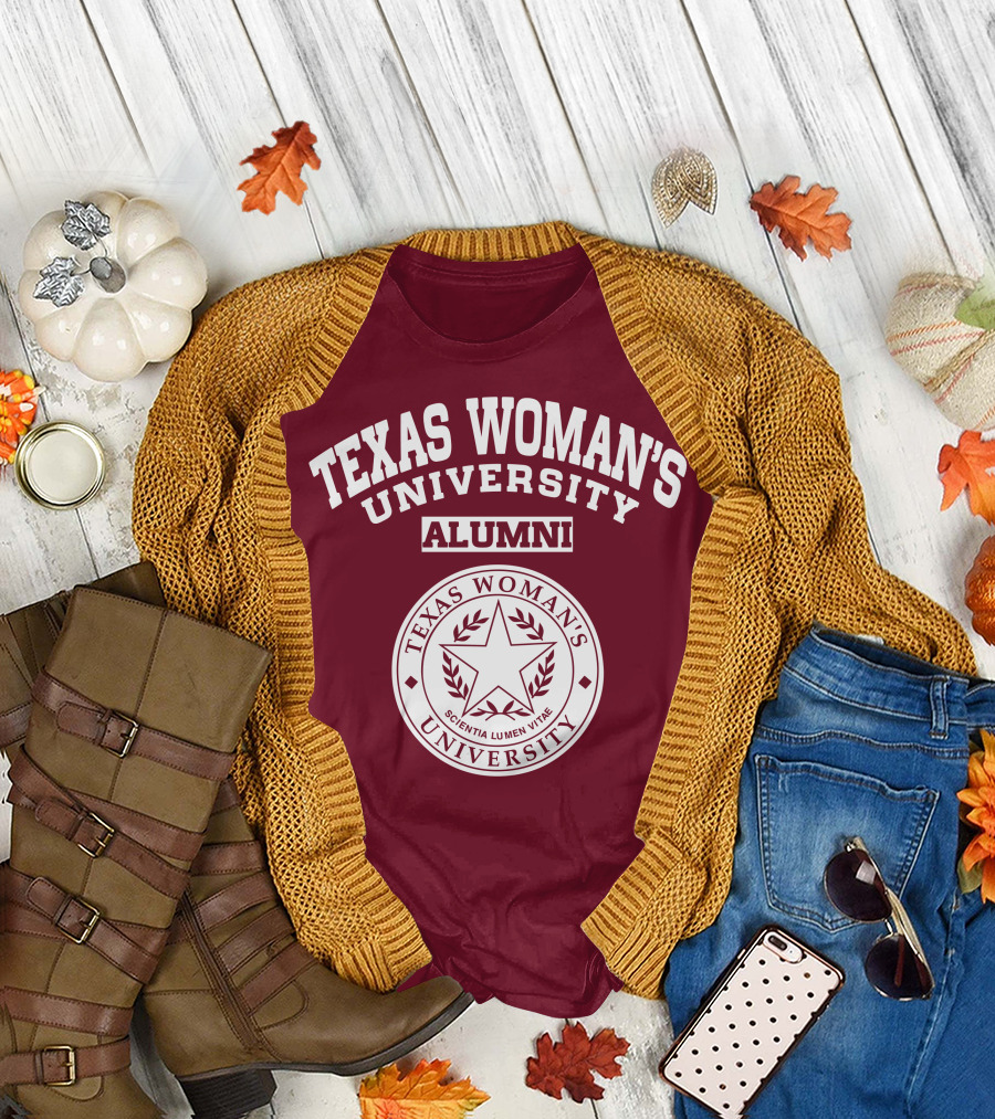 Texas Woman's University Alumni Scientia Lumen Vitae T-Shirt