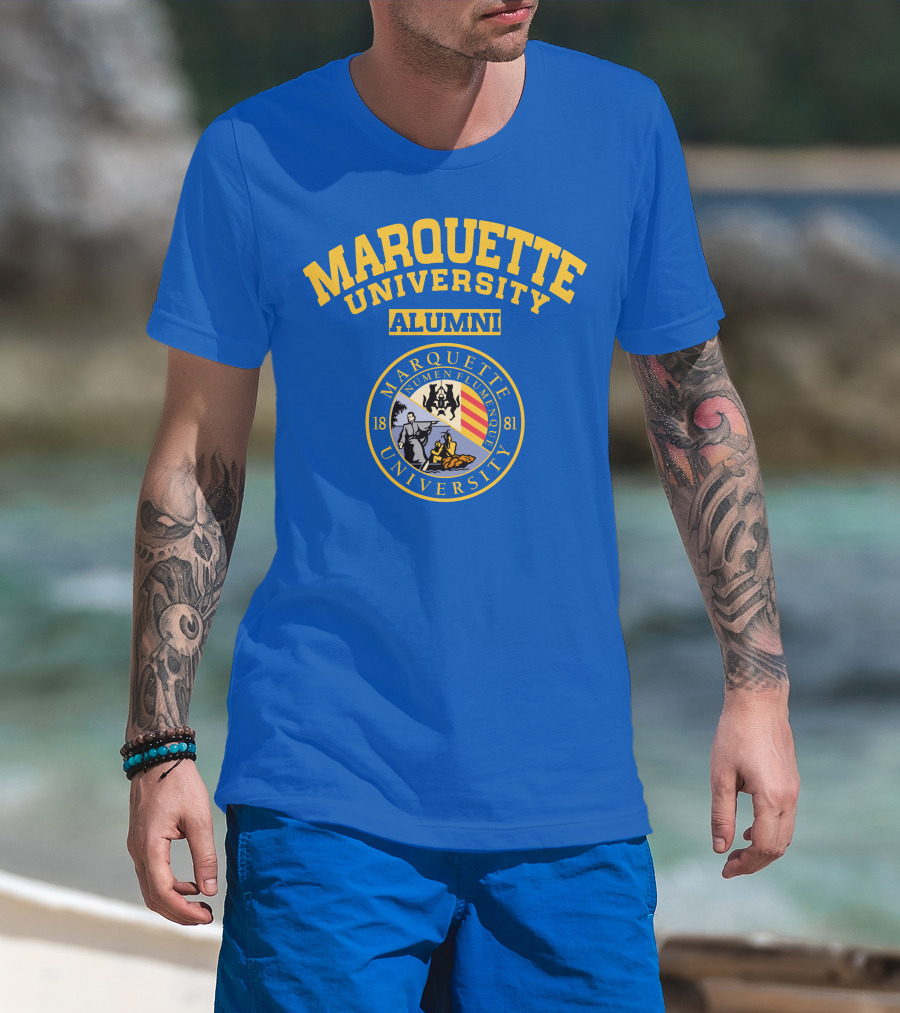 Marquette University Alumni Seal Numen Flumenque 1881 T-Shirt