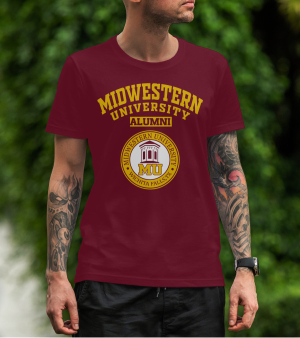 Midwestern University Alumni Badge Wichita Falls TX MU T-Shirt