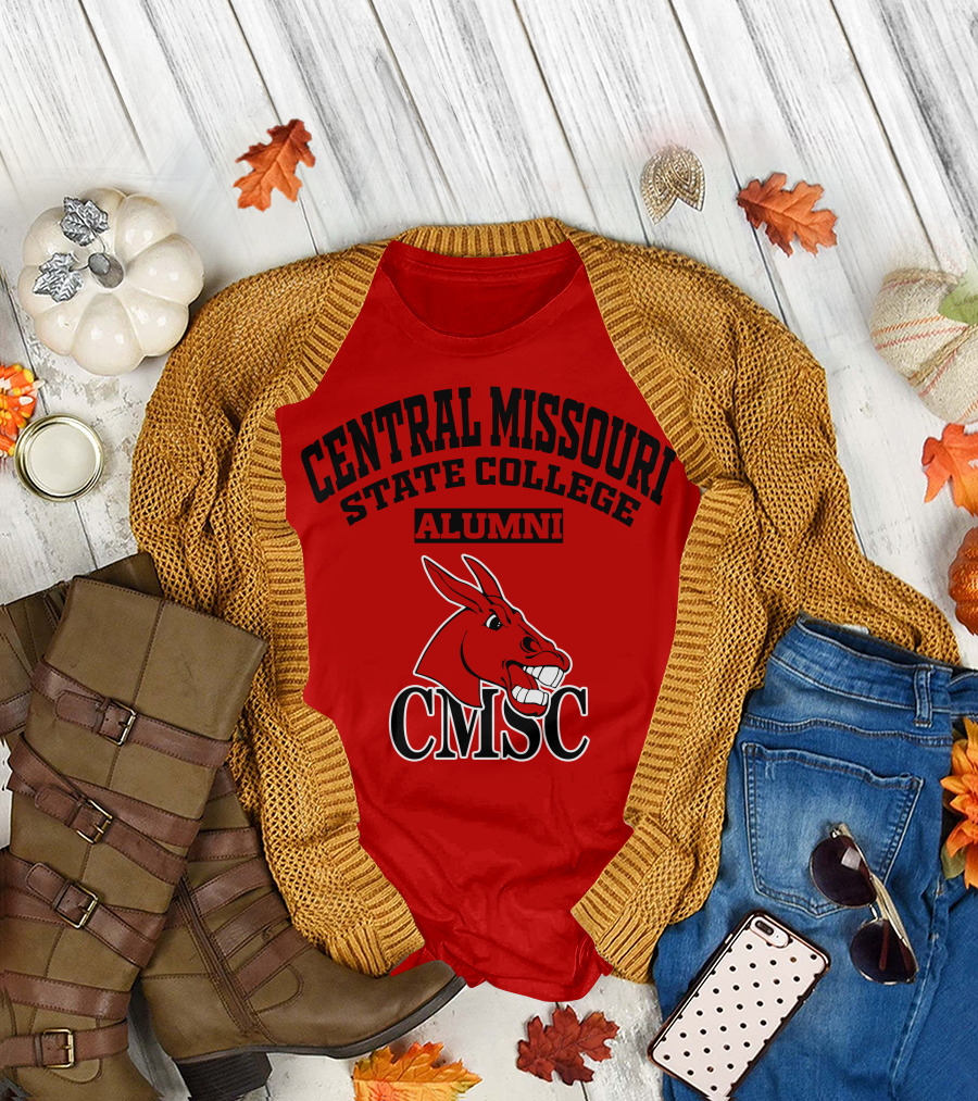 Central Missouri State College Alumni CMSC Red Mule T-Shirt