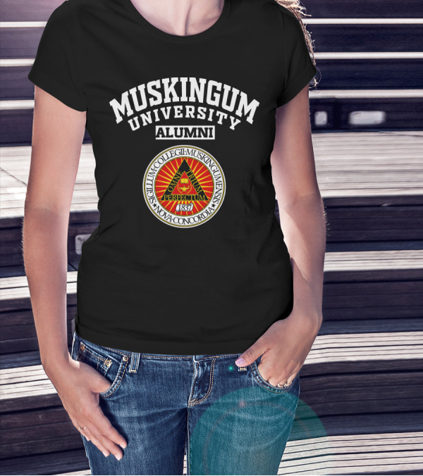 Muskingum University Alumni Sigillum Collegii Muskingumensis Nova Concordia 1837 Perfectum T-Shirt