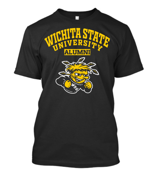 Wichita State University Alumni WSU Logo With WuShock Mascot T-Shirt