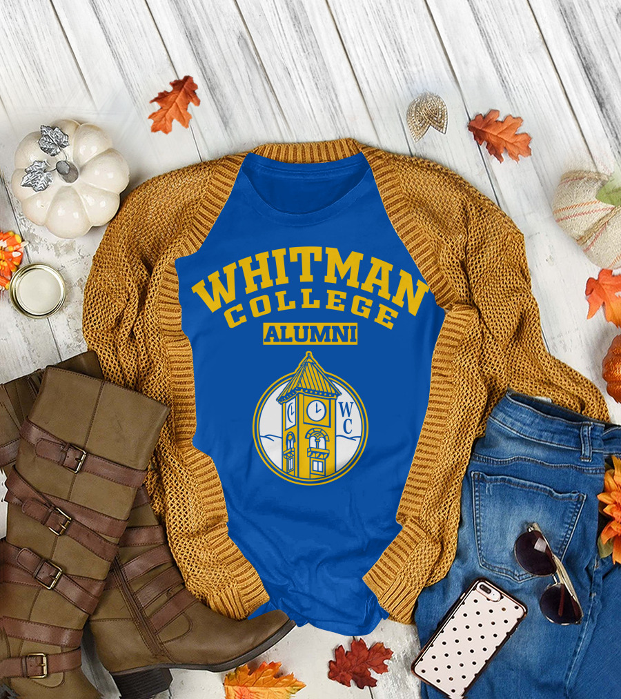 WHITMAN COLLEGE ALUMNI WC Clock Tower T-Shirt