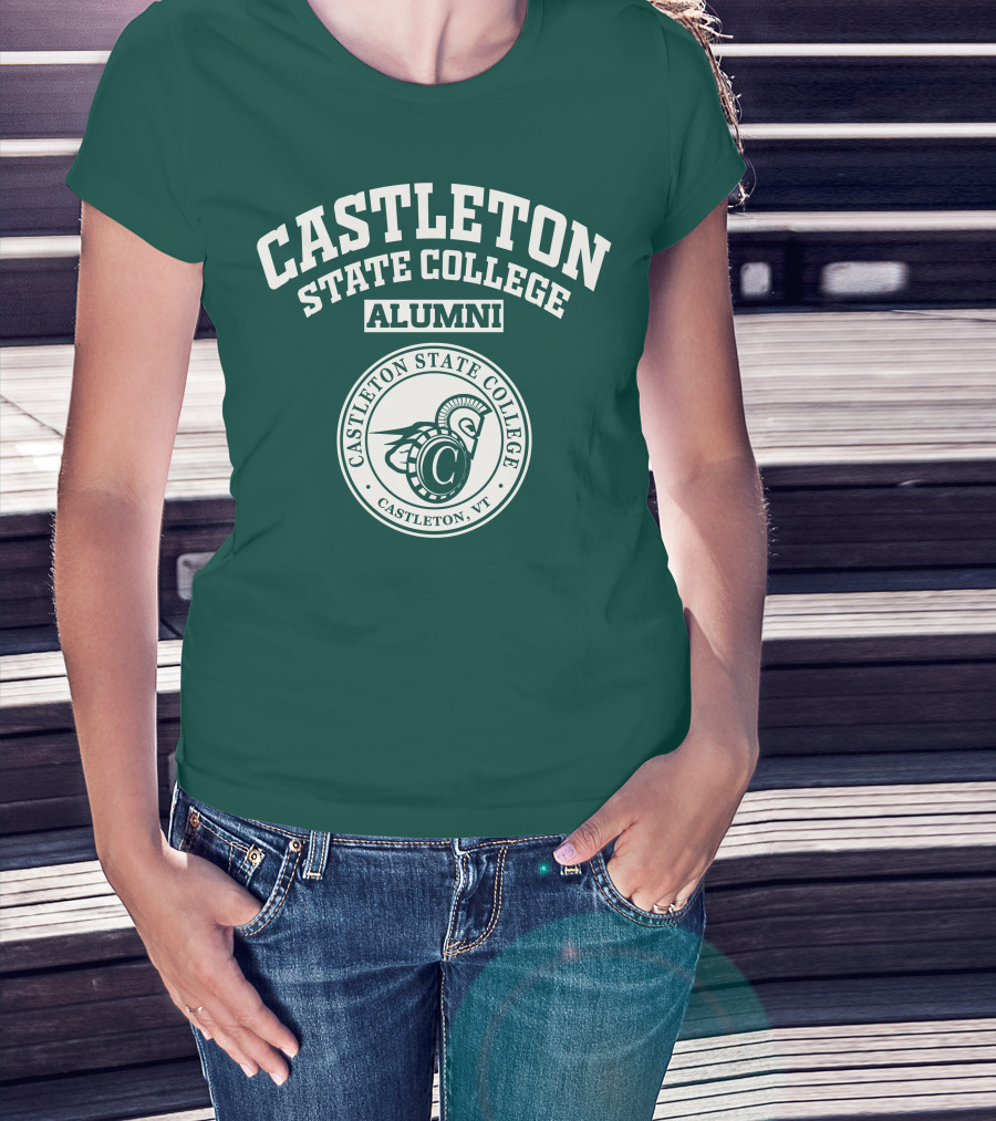 Castleton State College Alumni Spartan Emblem Castleton VT T-Shirt