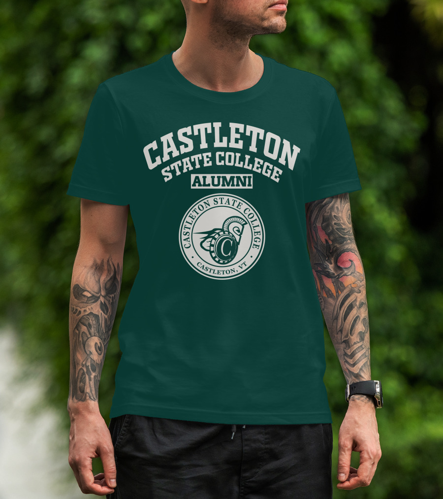 Castleton State College Alumni Spartan Emblem Castleton VT T-Shirt