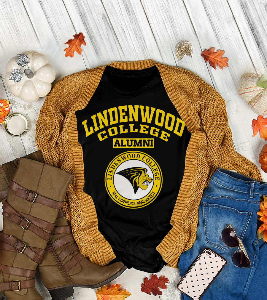 Lindenwood College Alumni Real Experience Real Success Lion T-Shirt