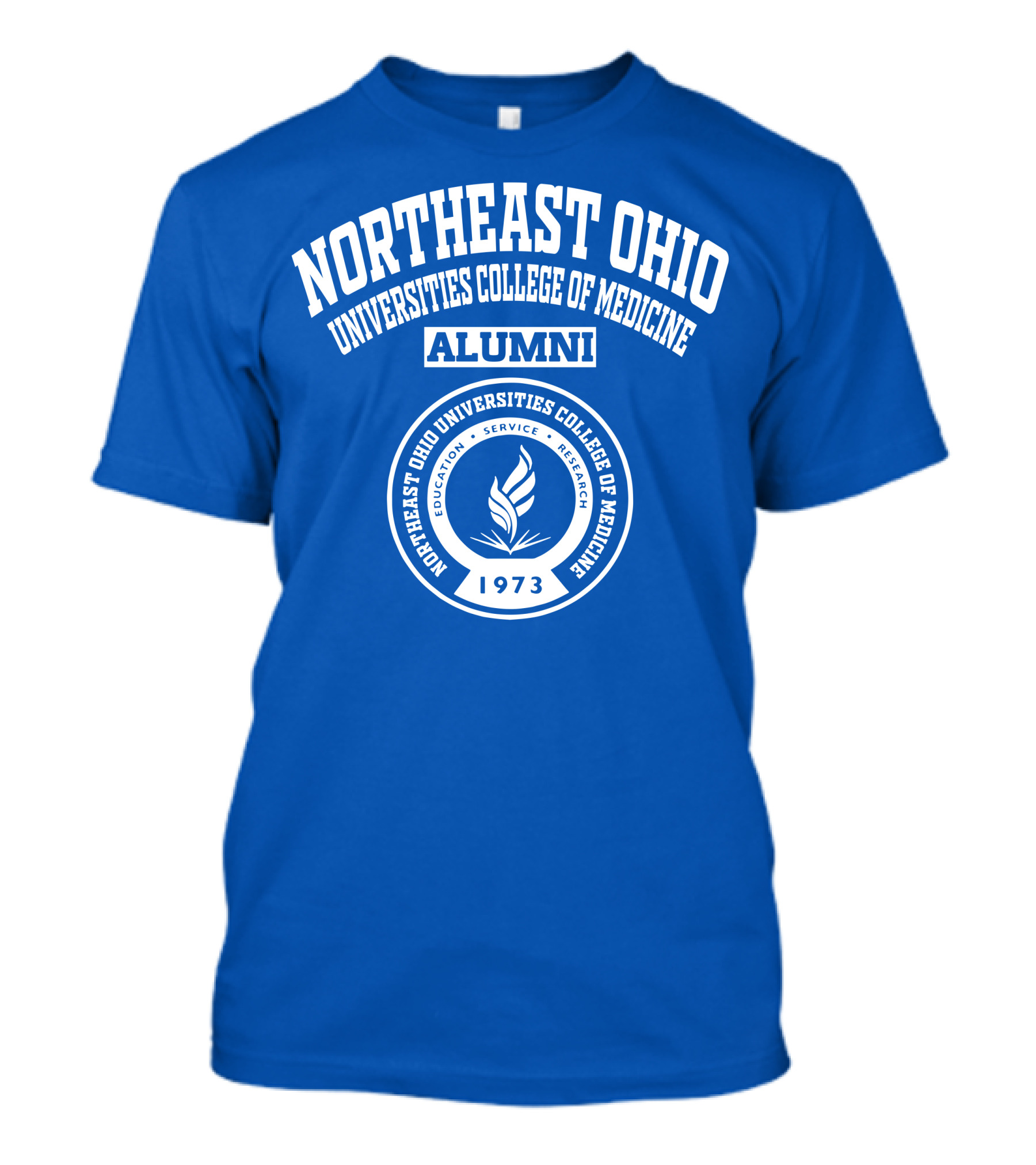 Northeast Ohio Universities College Of Medicine Alumni 1973 Education Service Research T-Shirt