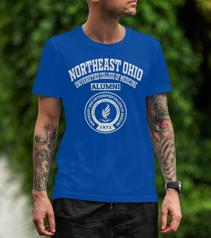 Northeast Ohio Universities College Of Medicine Alumni 1973 Education Service Research T-Shirt