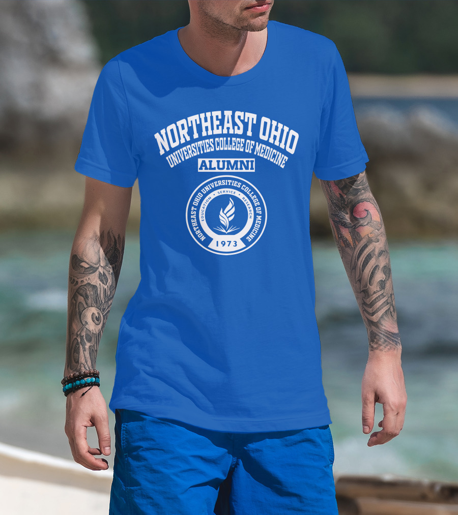 Northeast Ohio Universities College Of Medicine Alumni 1973 Education Service Research T-Shirt