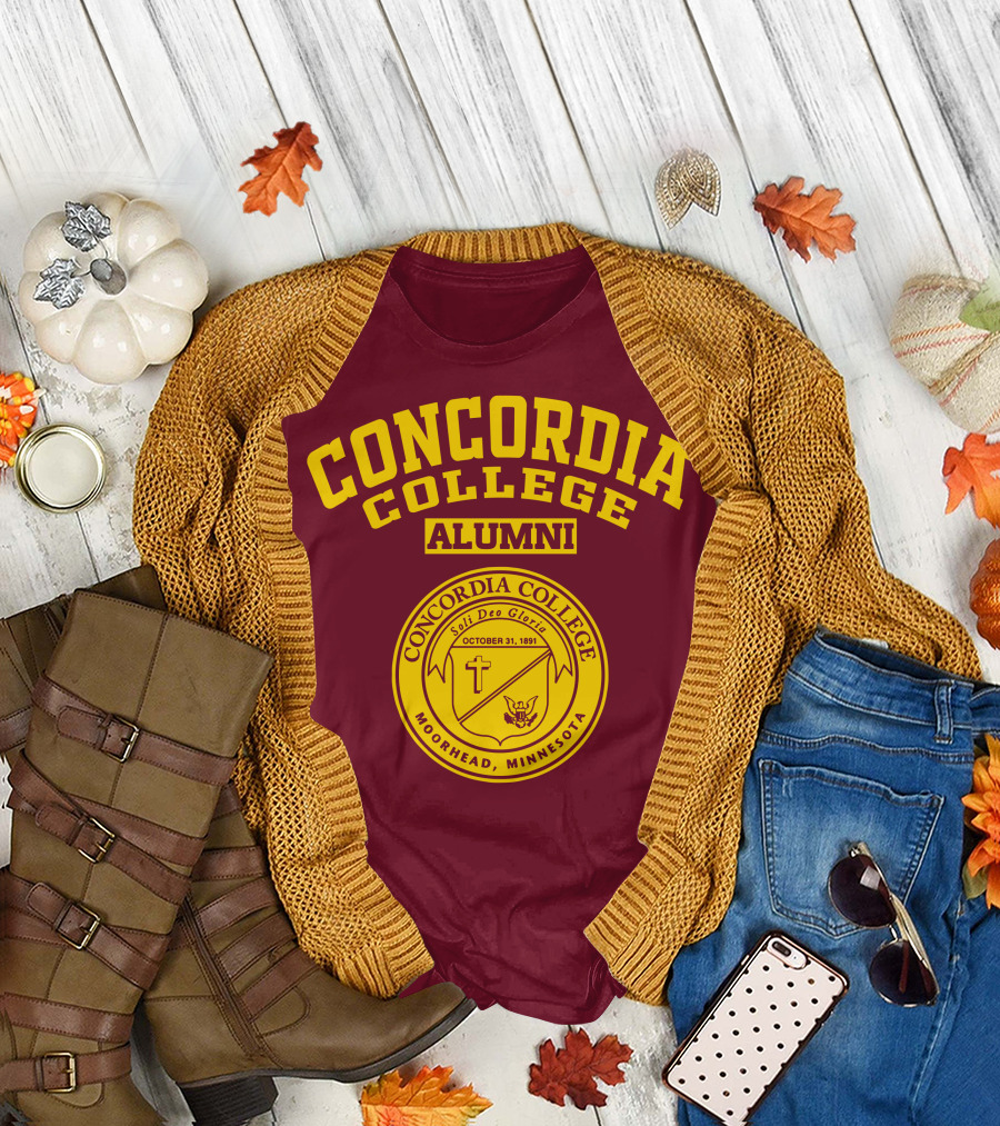Concordia College Alumni Moorhead Minnesota Seal Soli Deo Gloria October 31 1891 T-Shirt