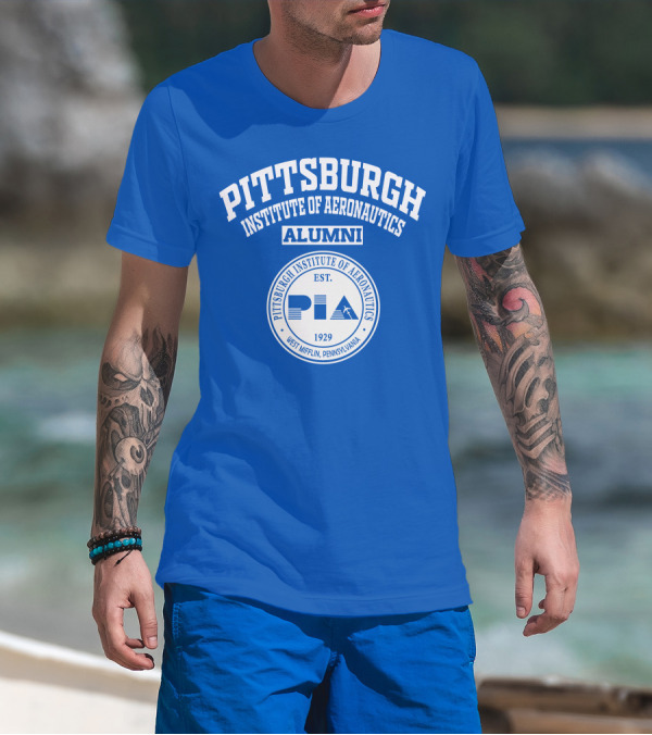 Pittsburgh Institute Of Aeronautics Alumni PIA Est. 1929 West Mifflin Pennsylvania T-Shirt