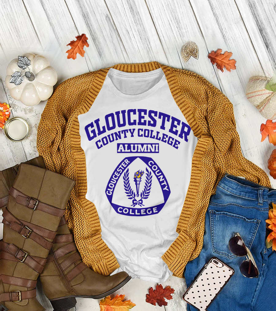 Gloucester County College Alumni Torch Laurel Emblem T-Shirt
