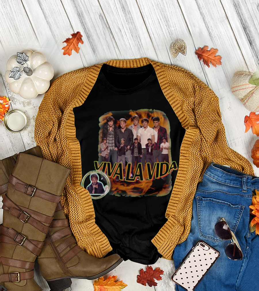 Keelybutler Sadstreet Viva La Vida Group Performance Flame Background T-Shirt