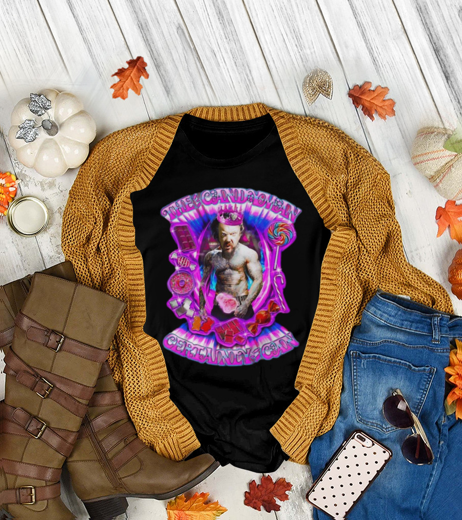 The Candy Man Certainly Can Colorful Sweets and Tough Guy Aura T-Shirt