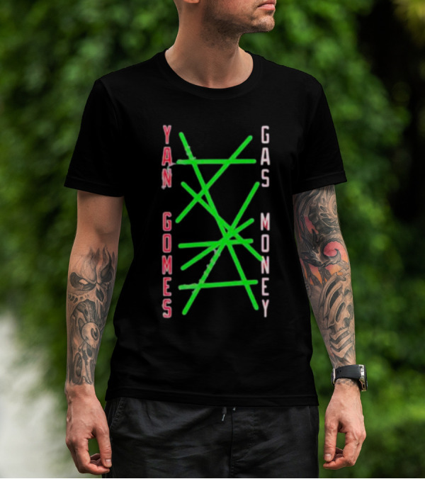 Yan Gomes Gas Money Neon Green Abstract Baseball T-Shirt