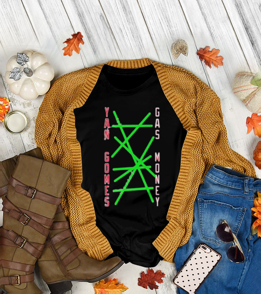 Yan Gomes Gas Money Neon Green Abstract Baseball T-Shirt