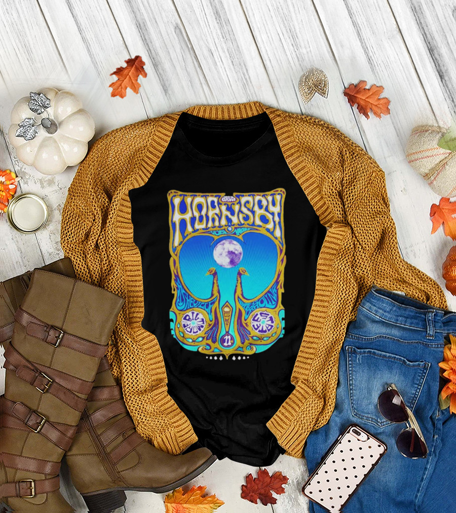 Bruce Hornsby Vintage Music Art with New York Psychedelic Blue Moon T-Shirt
