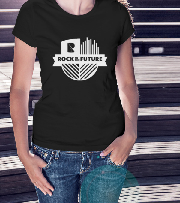 Rock To The Future R1 Logo With Sound Waves And Lines T-Shirt