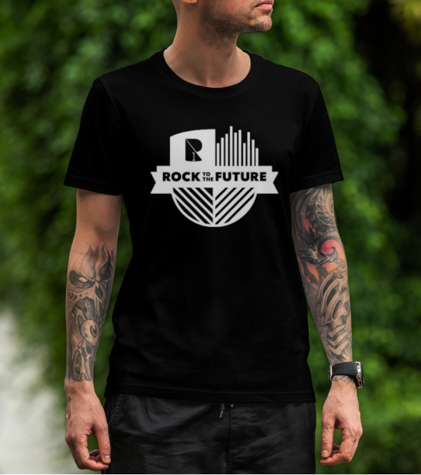 Rock To The Future R1 Logo With Sound Waves And Lines T-Shirt
