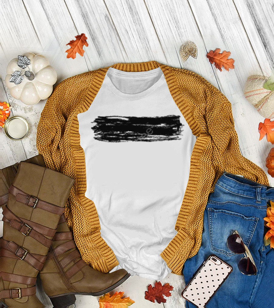 Teddysphotos Yellow Subtract Black Brushstroke Iconic T-Shirt