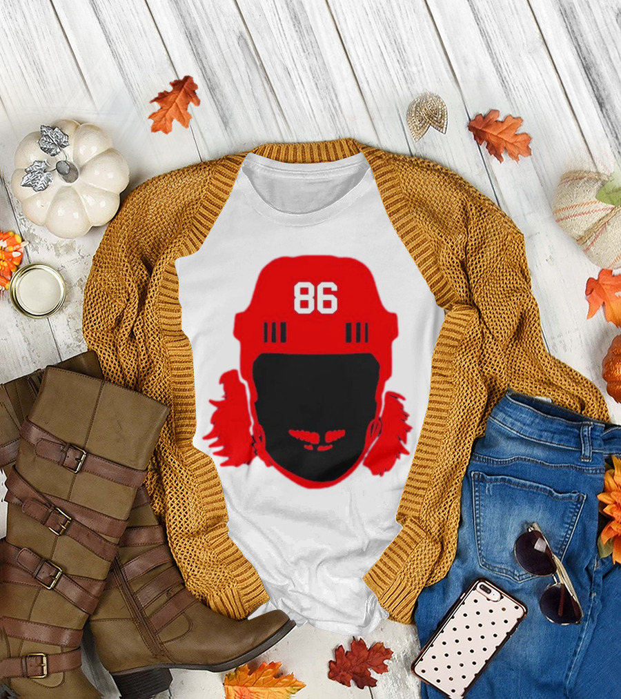 Spittin Chiclets Nj 86 Hockey Helmet T-Shirt
